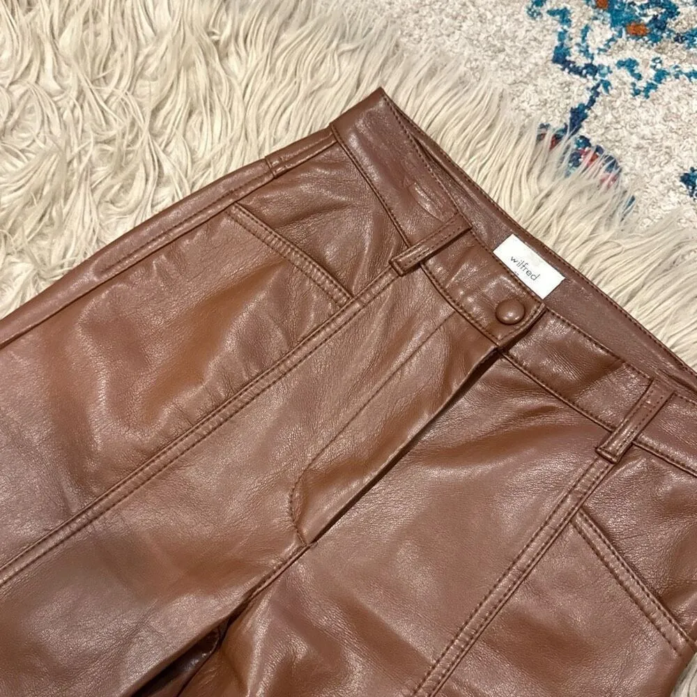 Aritzia Wilfred Rebel Vegan Leather Pants size 00 - Image 4