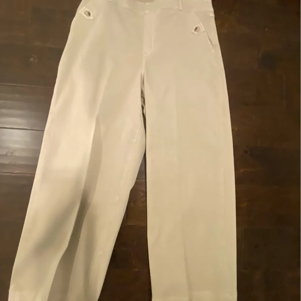 SPANX Stretch Twill Cropped Wide Leg Pant - Bone - XL - Image 6