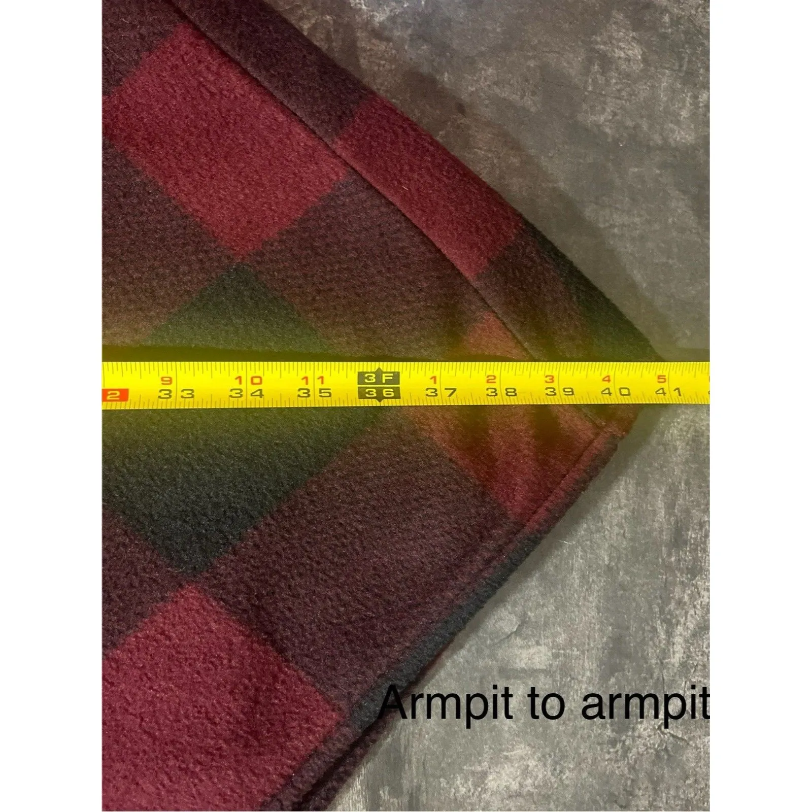 Le Moda One Size Buffalo Plaid Fleece Poncho Pullover Button Warm Cozy - Image 5