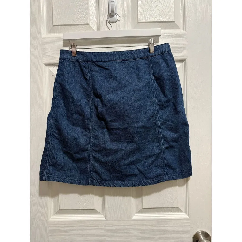 Pilcro and the letterpress denim skirt size 8 - Image 2
