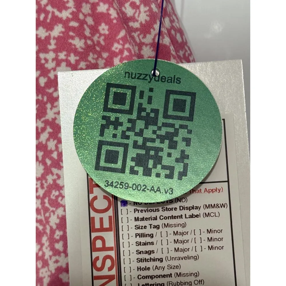 NEW Abercrombie & Fitch Pink White Floral Slit Wrap Midi Skirt Womens Size M - Image 8