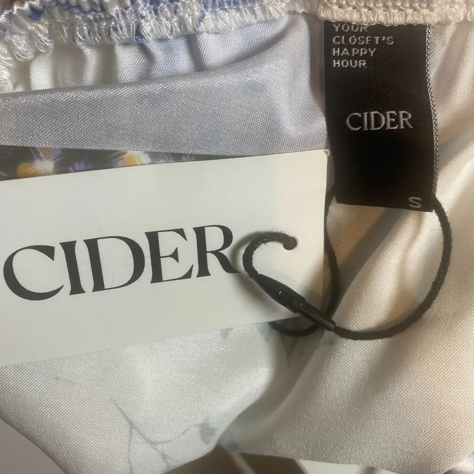 Cider Slit Dress Women's Sz S Floral Festival Asymmetric Artsy Cottagecore NWT - Image 8