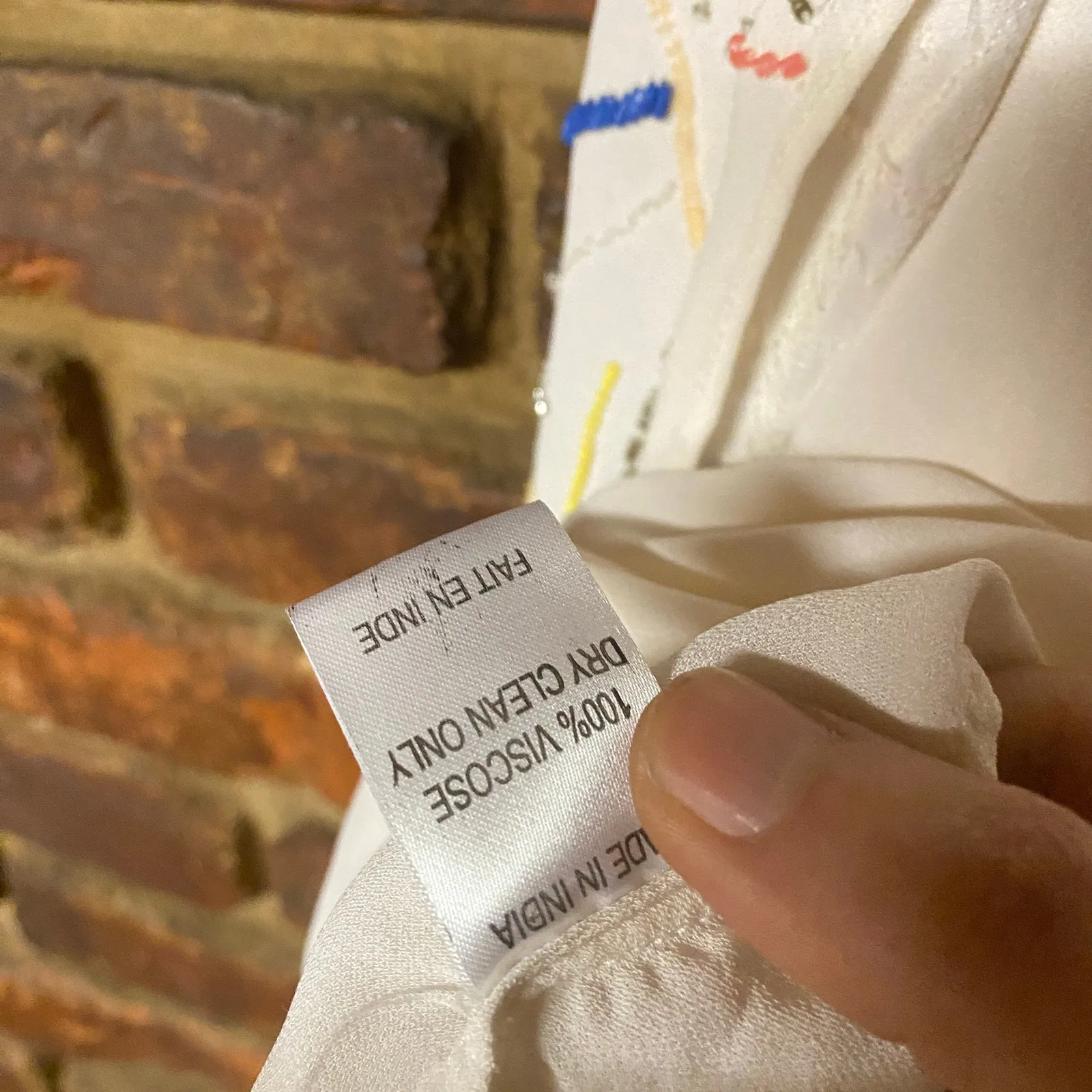 Trina Turk Cream Beaded Auden Popover Peek-A-Boo Blouse Women's Size Large - Image 10