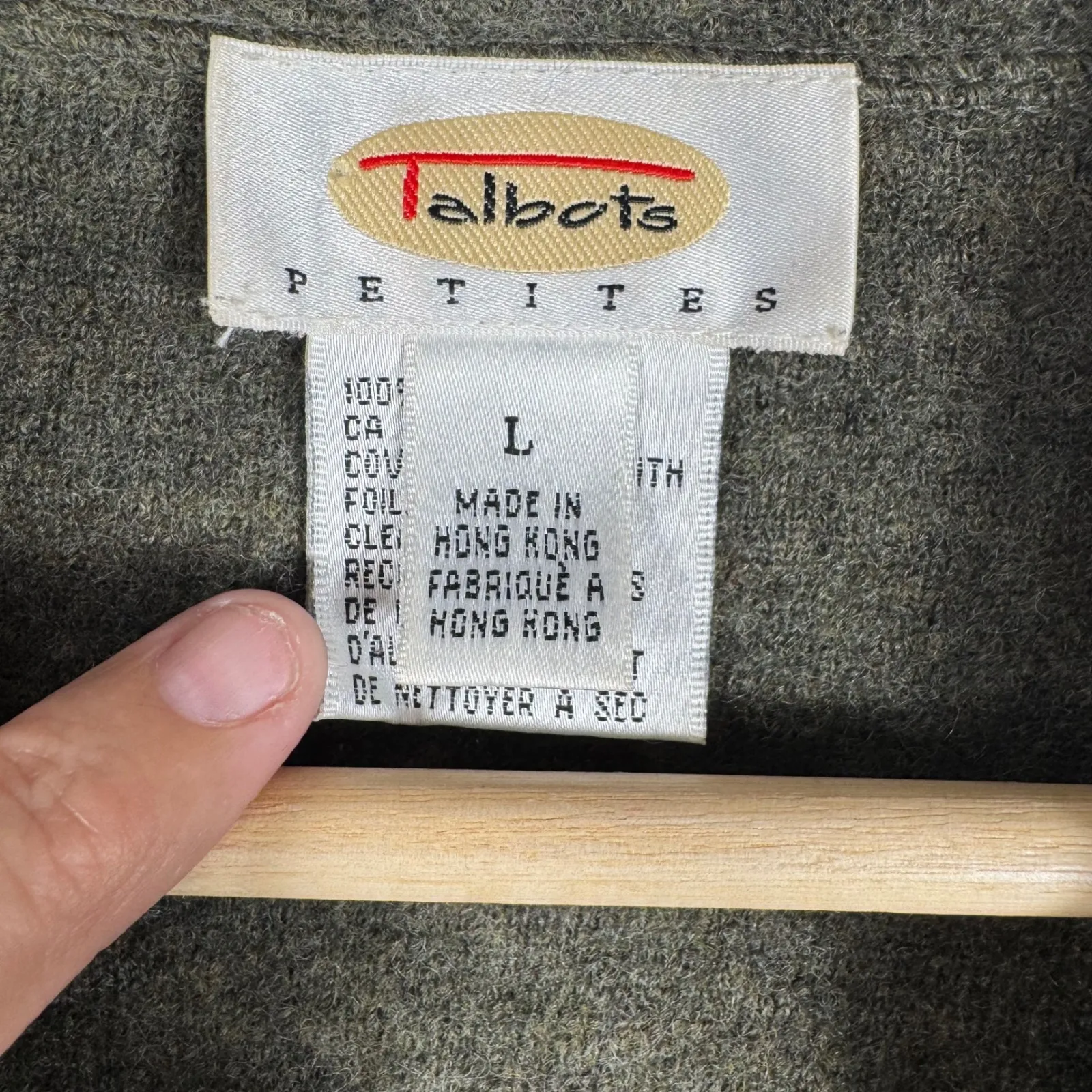 Talbots Petites Wool Button Front Longline Cardigan Coat Large L - Image 2