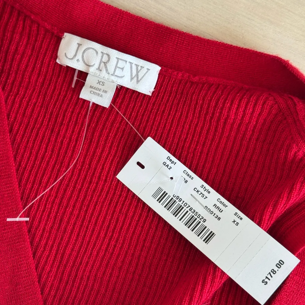 J.Crew Cashmere Silk Blend Sweater Shell in Radiant Ruby, size XS - Image 9