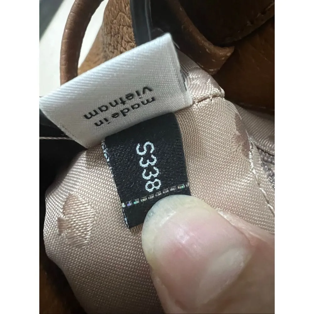 Kate Spade New York Leila Medium Flap Backpack Brown Pebbled Leather - Image 10