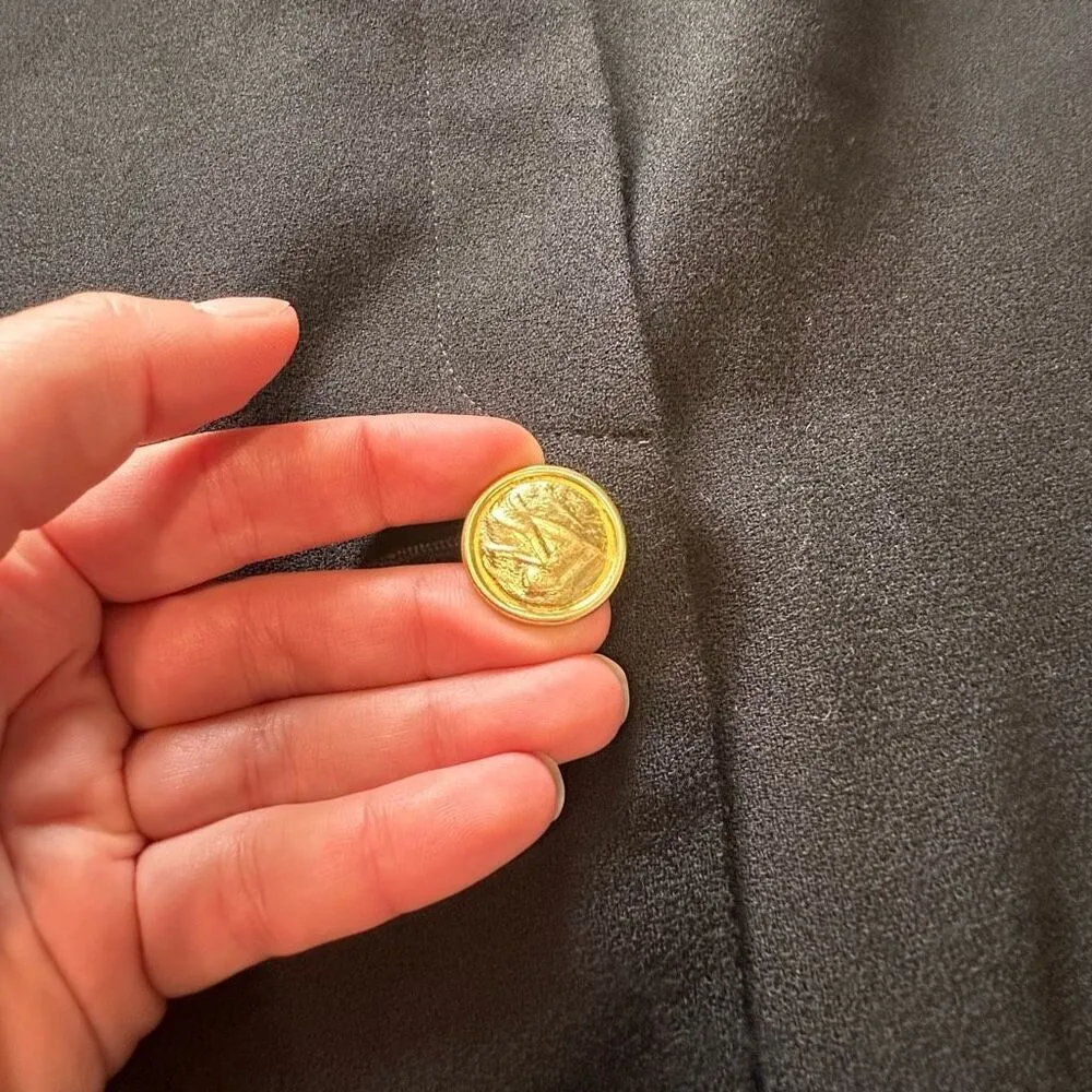 NWT Deadstock Vintage 80s Talbots Women's‎ Wool Two Button Blazer Black Size 16 - Image 11