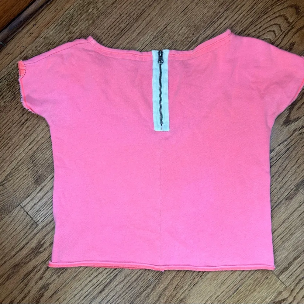 Aeropostal | Lace Zip Back Short Sleeve Sweatshirt Size S - Image 2