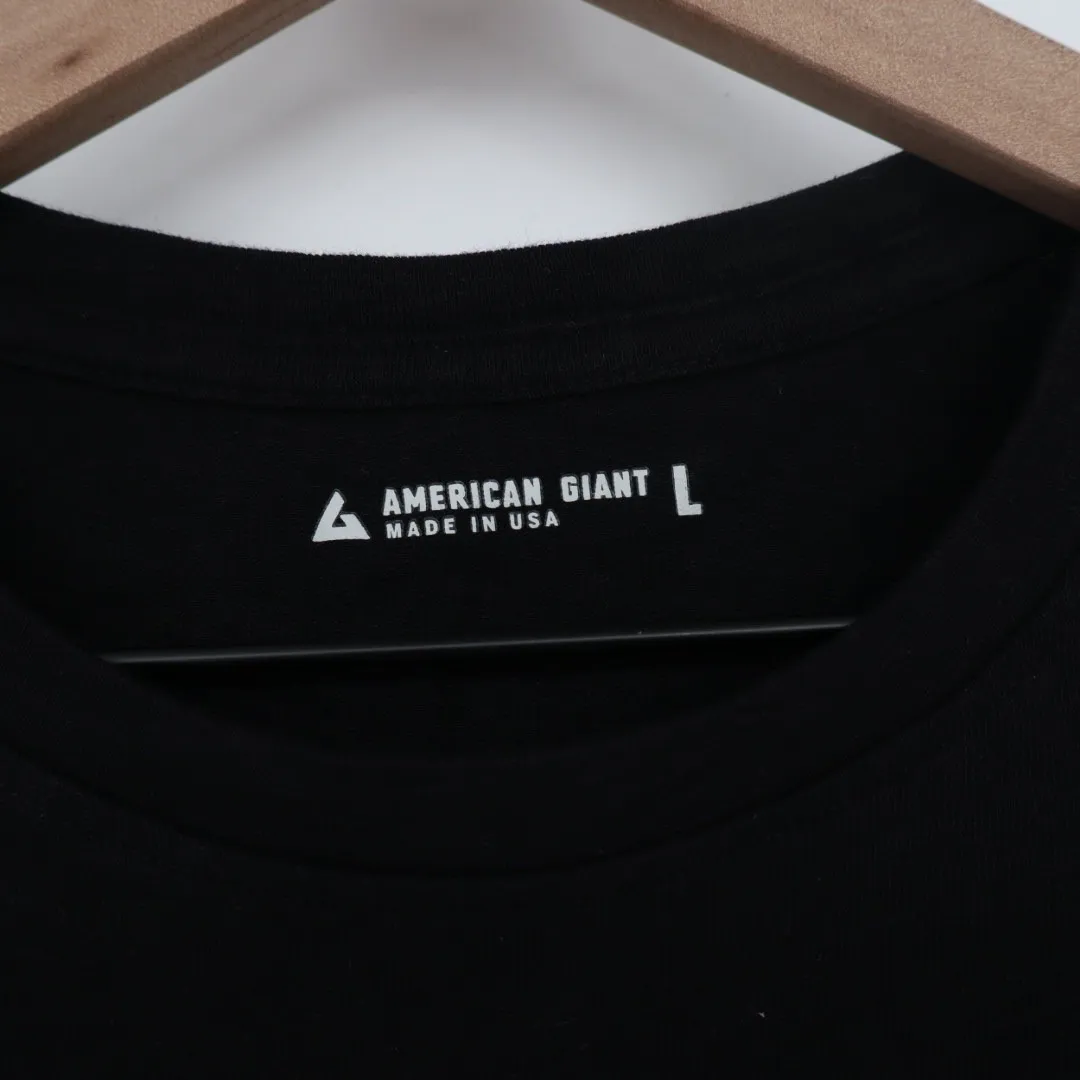 American Giant Women's Classic Crewneck T Shirt Black Made in USA Size L Size L - Image 3