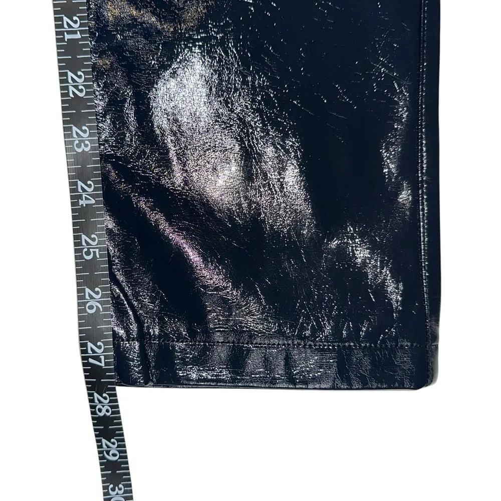 NWT Abercrombie & Fitch The 90s Ultra High Rise Vegan Leather Navy Pants 26/2S - Image 7