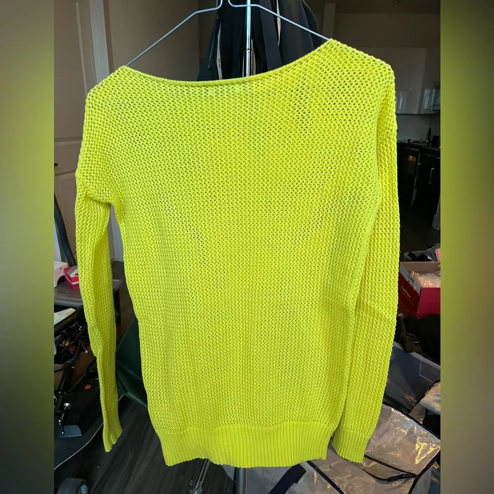Women's Neon Yellow Sweater Size XS - Image 7