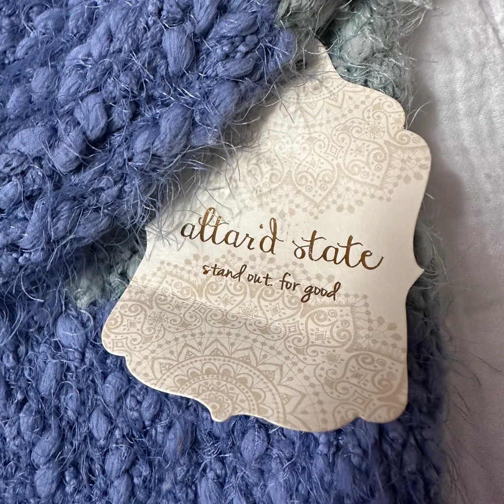 NWT ALTAR’D State Color Block Striped Soft V-Neck sweater; Size S/M - Image 5