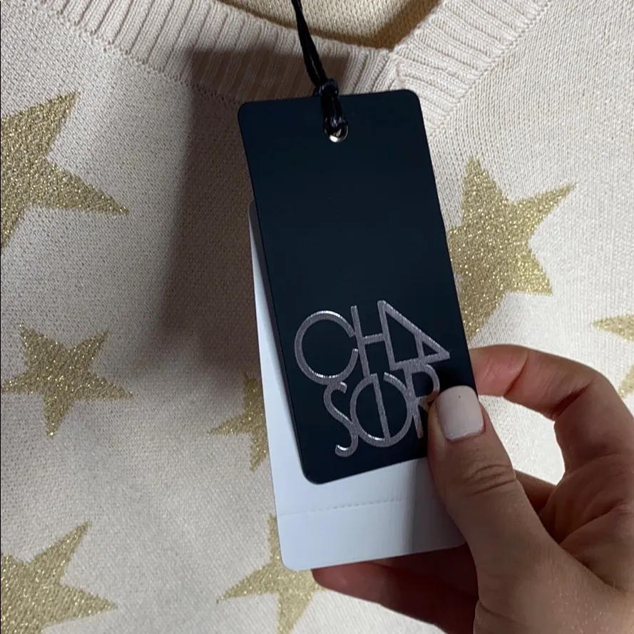Chaser cropped golden star pullover size S - Image 10