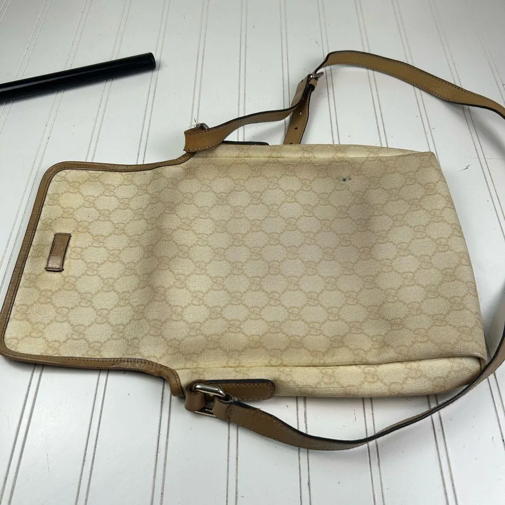 Gucci Vintage Elegant Cream Shoulder Crossbody Bag - Image 9