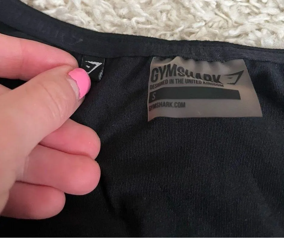 Gymshark black faux wrap shirt size small - Image 4