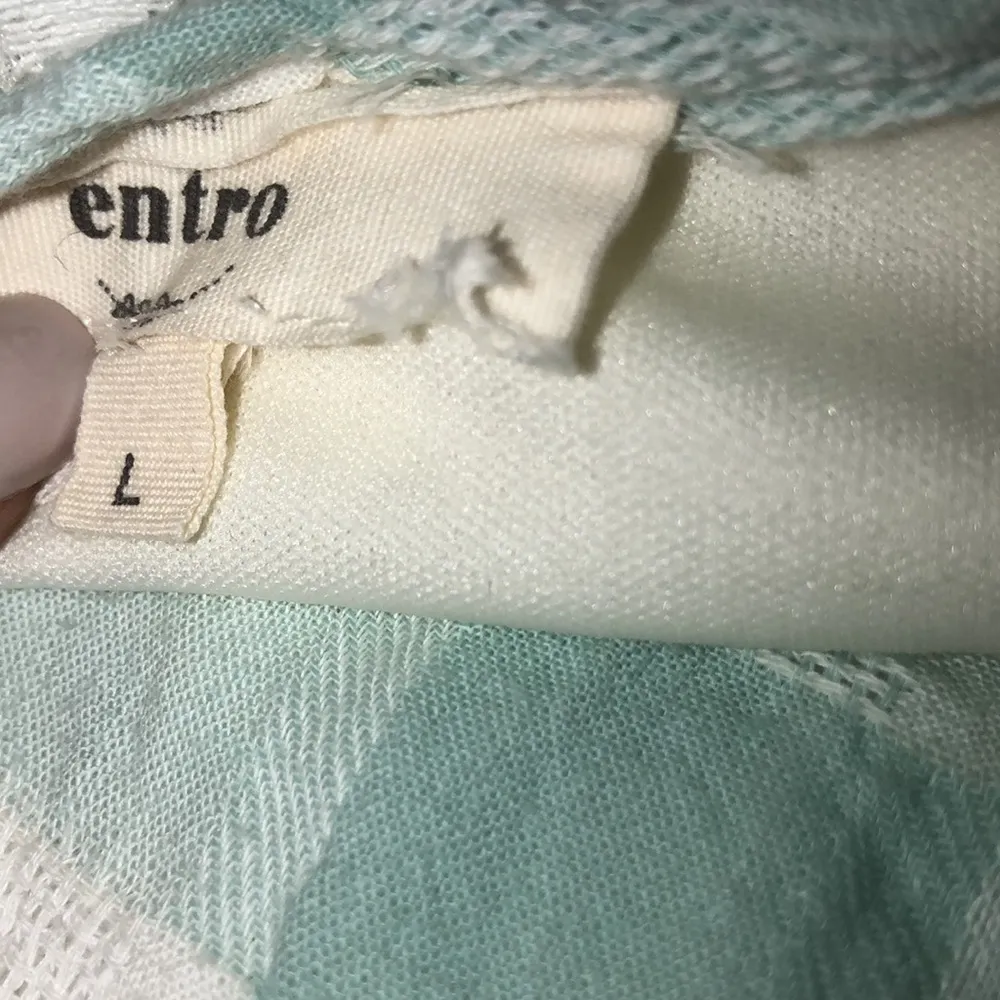 Entro size large green checkered boho dress - Image 6