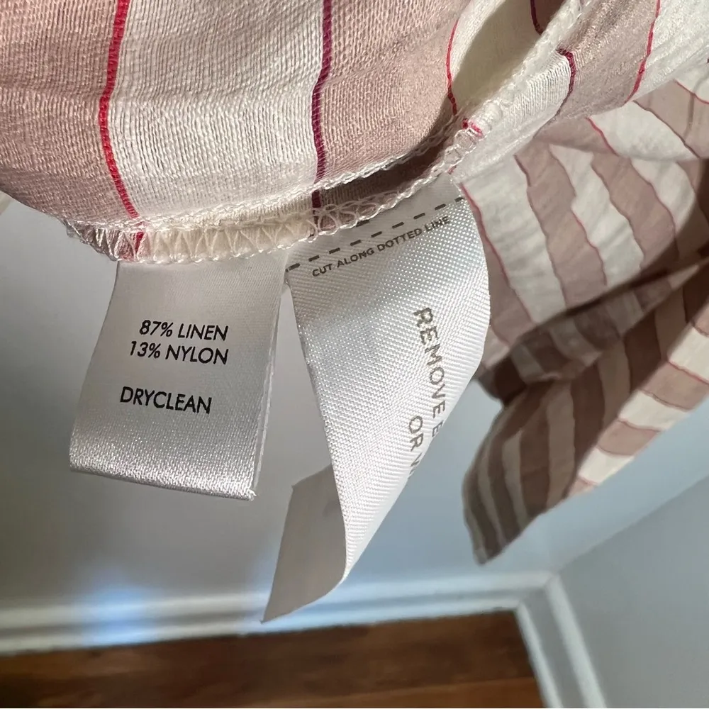 Loft Open Lightweight Blazer Beige Cream Stripes - Image 12