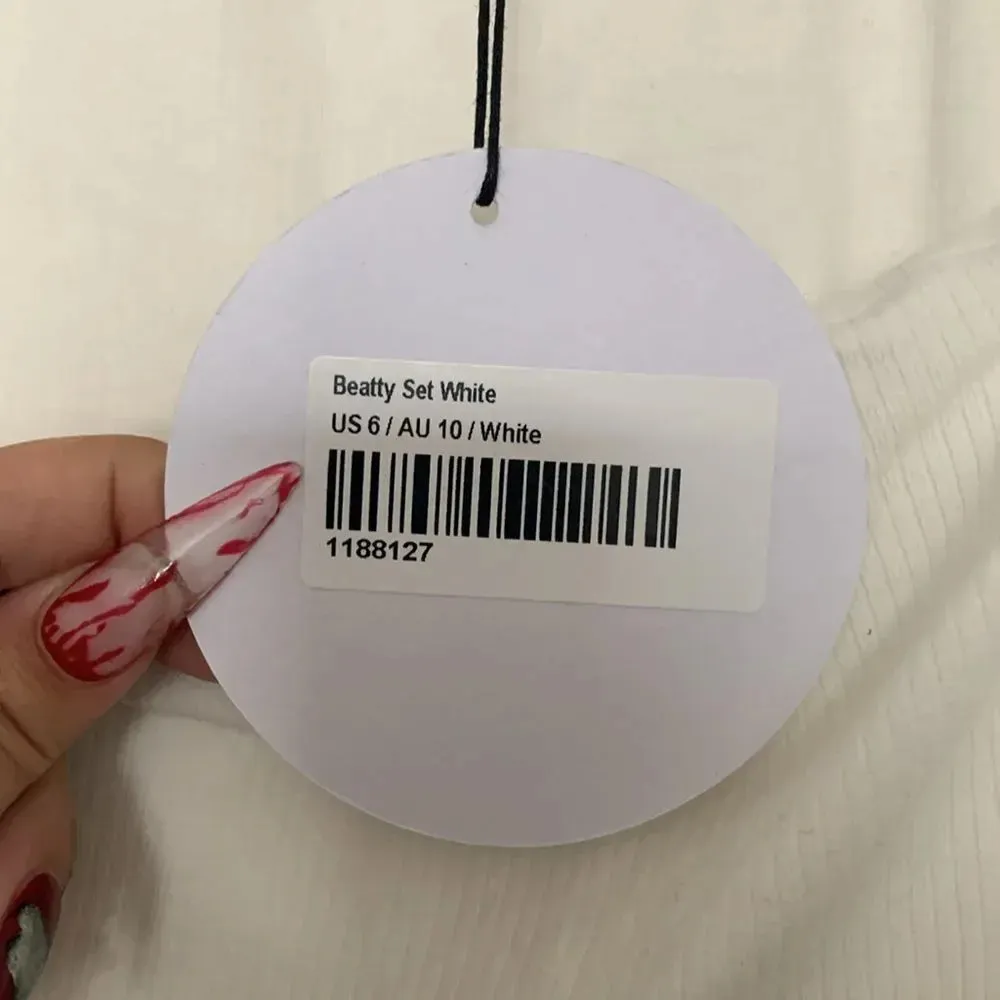 Princess Polly Beatty White Long Sleeve Top Size 6 - Image 5