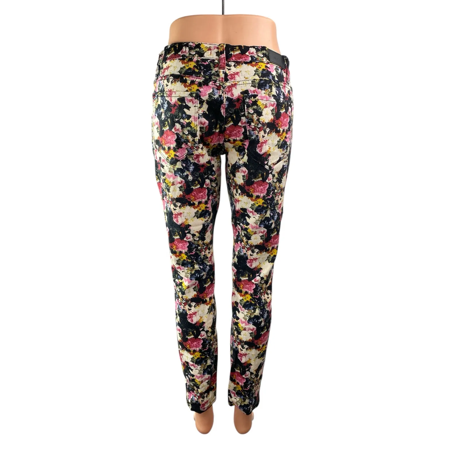 Urban Outfitters BDG Multicolor Floral Mid Rise Skinny Leg Denim Jeans Pants 28 - Image 2