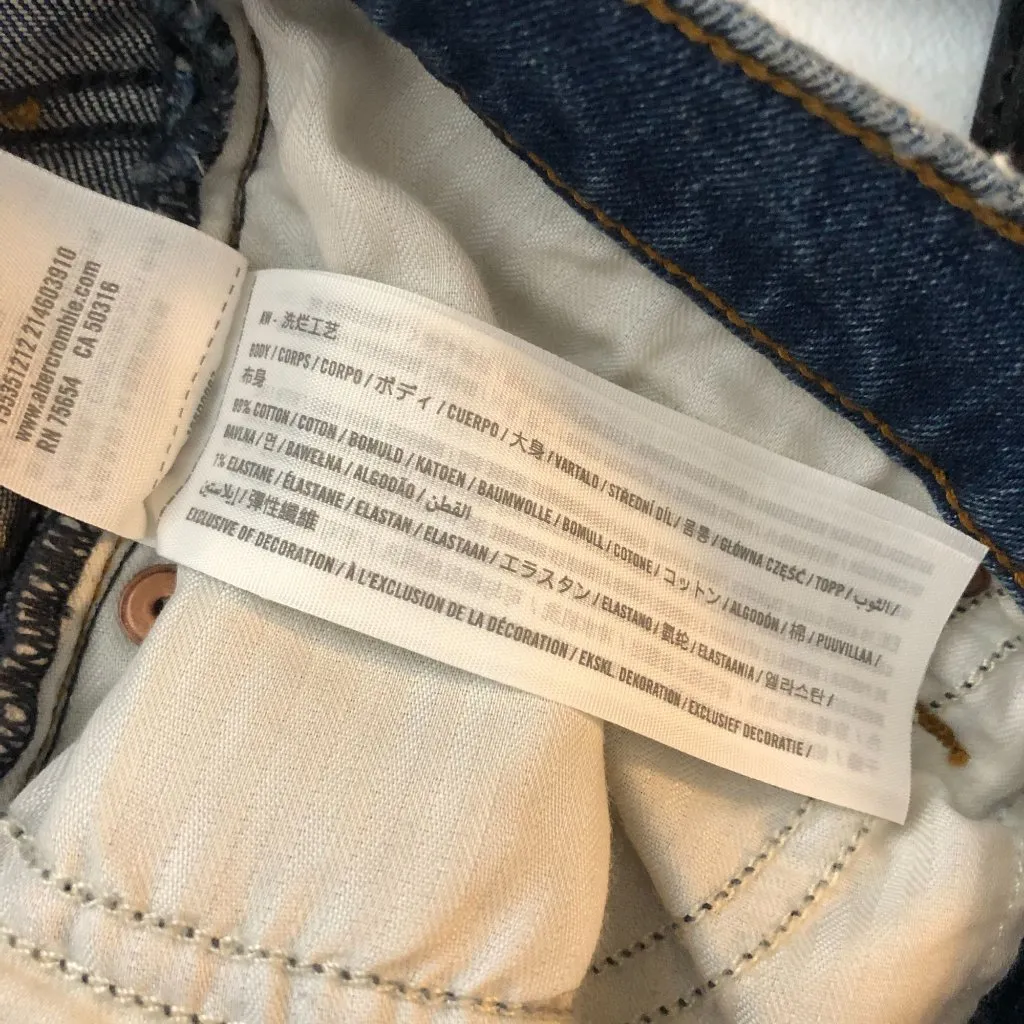 Abercrombie & Fitch Womens 90s Slim Straight Ultra High Rise Jeans 26 Distressed - Image 4