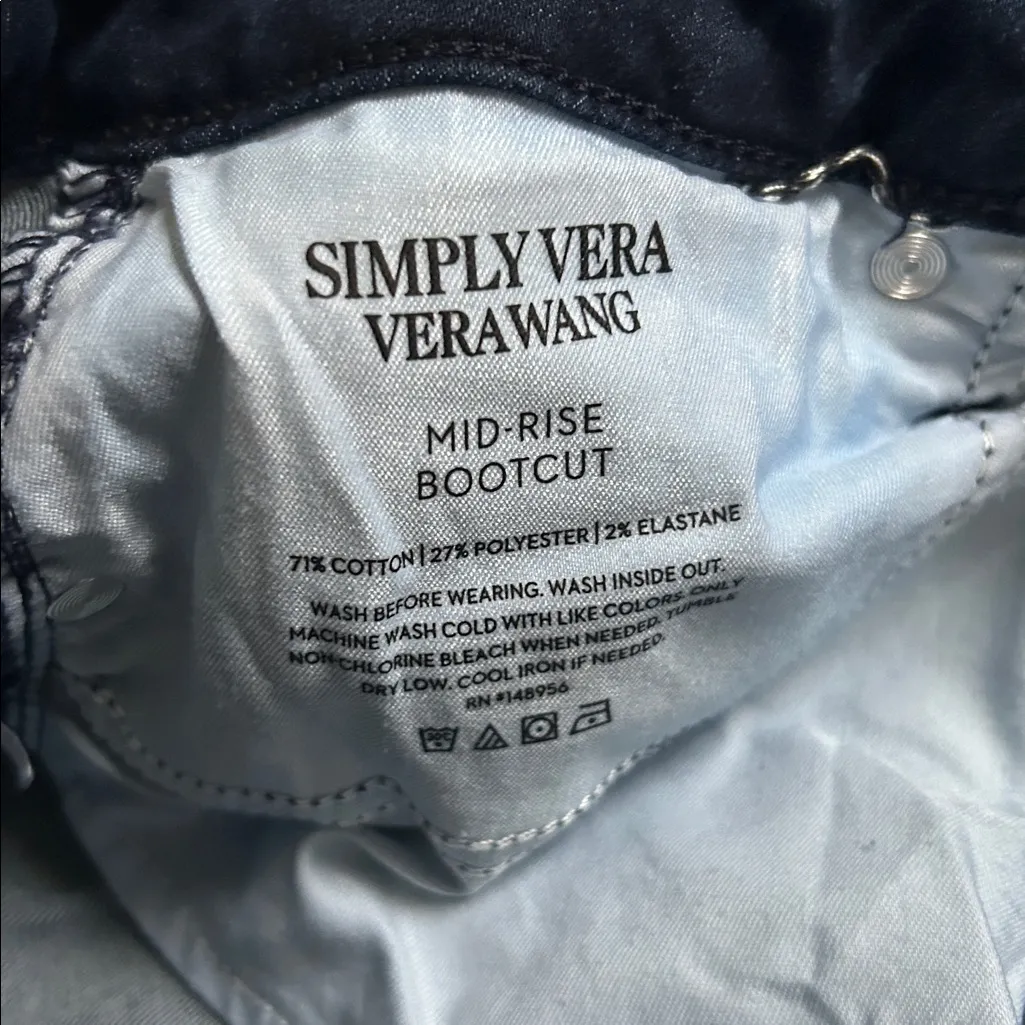 Simply Vera Vera Wang High Rise Bootcut Jeans Blue Size 4 - Image 5
