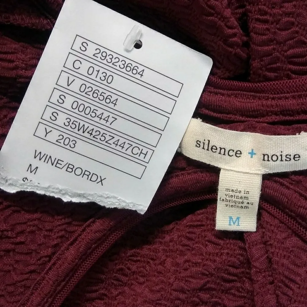 UO Silence + Noise Wine Fit Flare Open Back Dress - Image 6