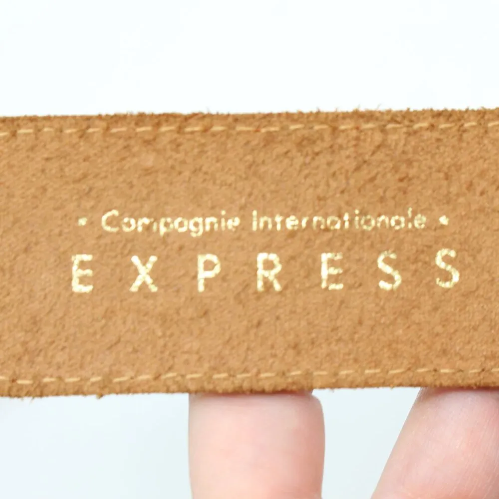 Vintage Express Leather & Cotton Woven‎ Belt S - Image 6