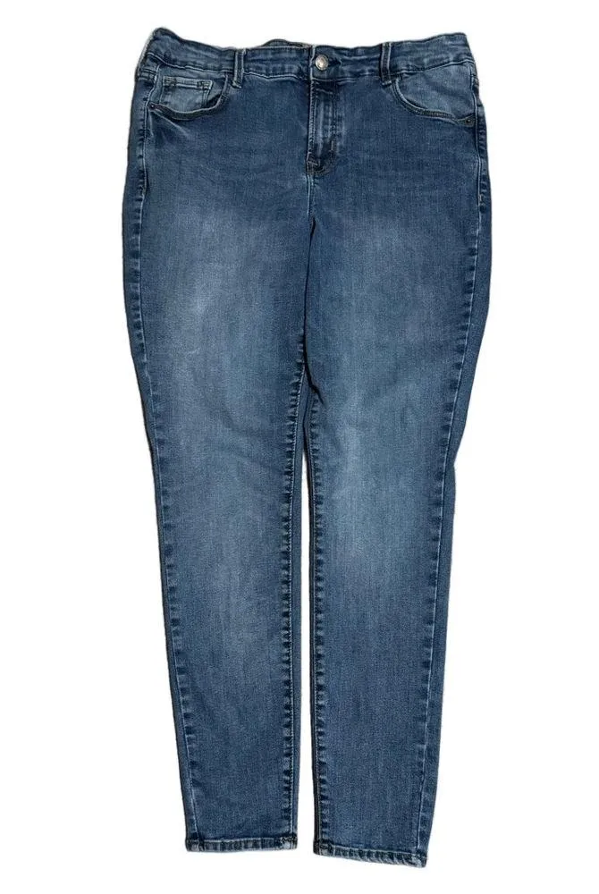 Old Navy Rockstar Jeans Women's Size 14 Blue Kirrie Skinny Mid Rise Ankle - Image 3