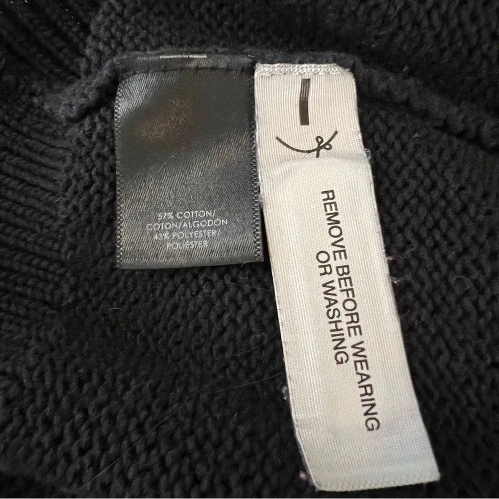 Ann Taylor Mock High Neck Sleeveless Black Sweater Size L - Image 5