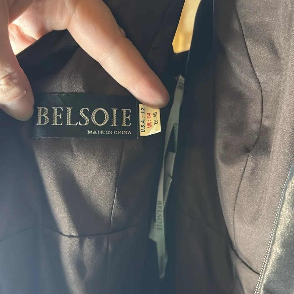 Belsoie by Jasmine Brides Maid Dress, Faux Wrap Style floor length, Size 12 - Image 5