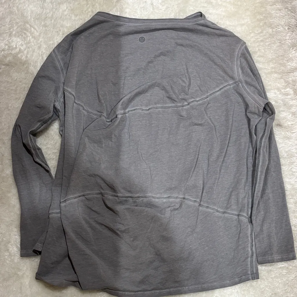 Lululemon Back In Action Cotton Long Sleeve Shirt - Image 2