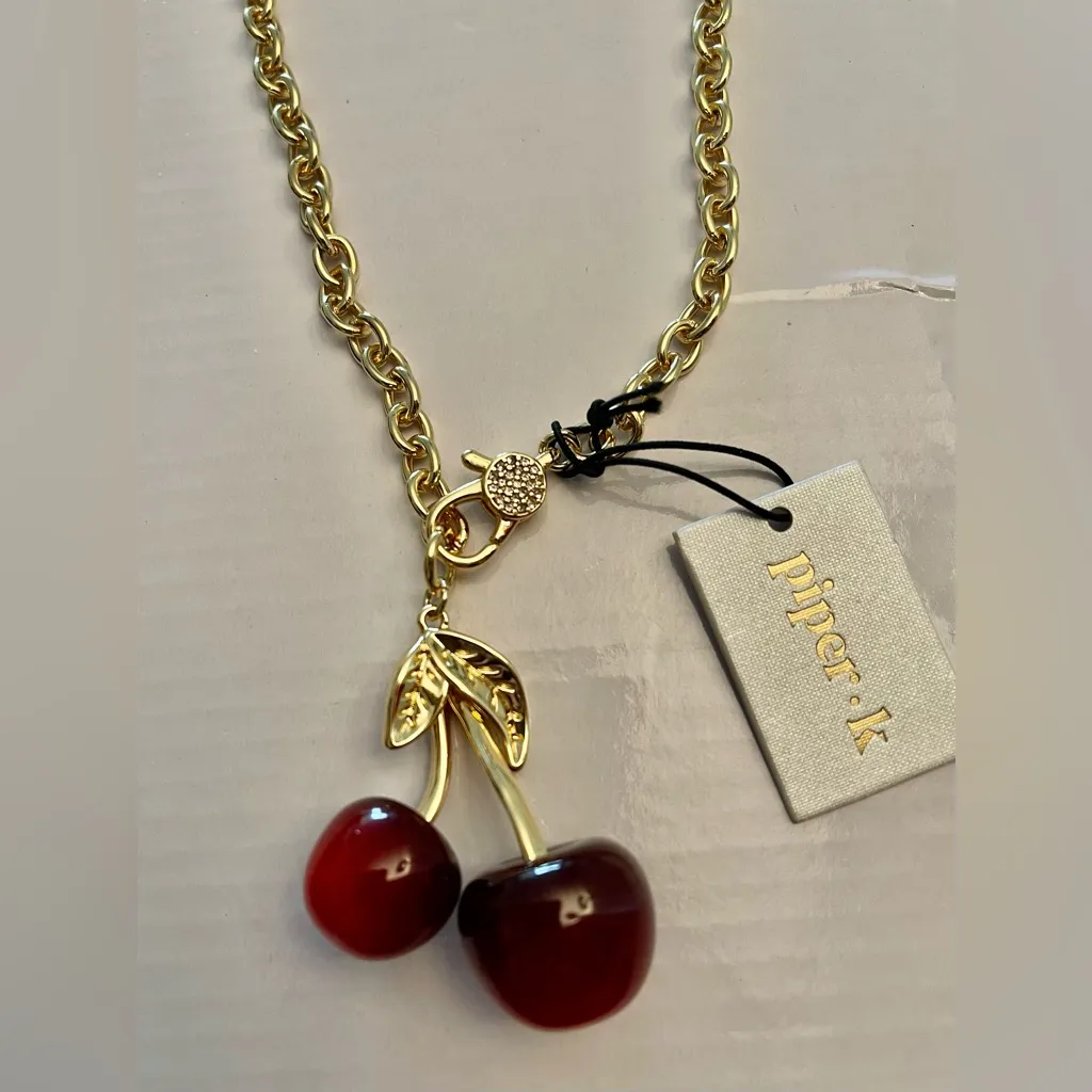 NWT Cherry Charm Chain Necklace - Image 6