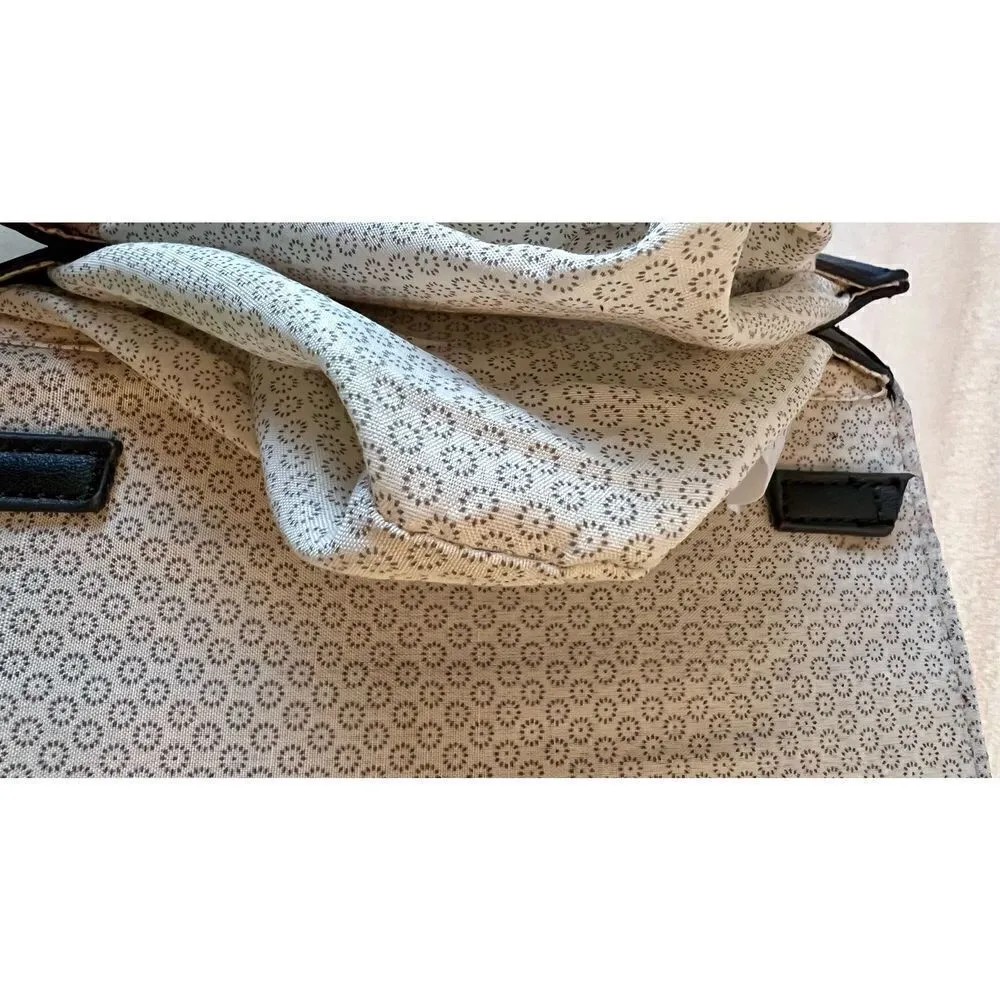 Catherine Malandrino Juliet Crossbody Purse Black Faux Leather Flowers Studs - Image 7