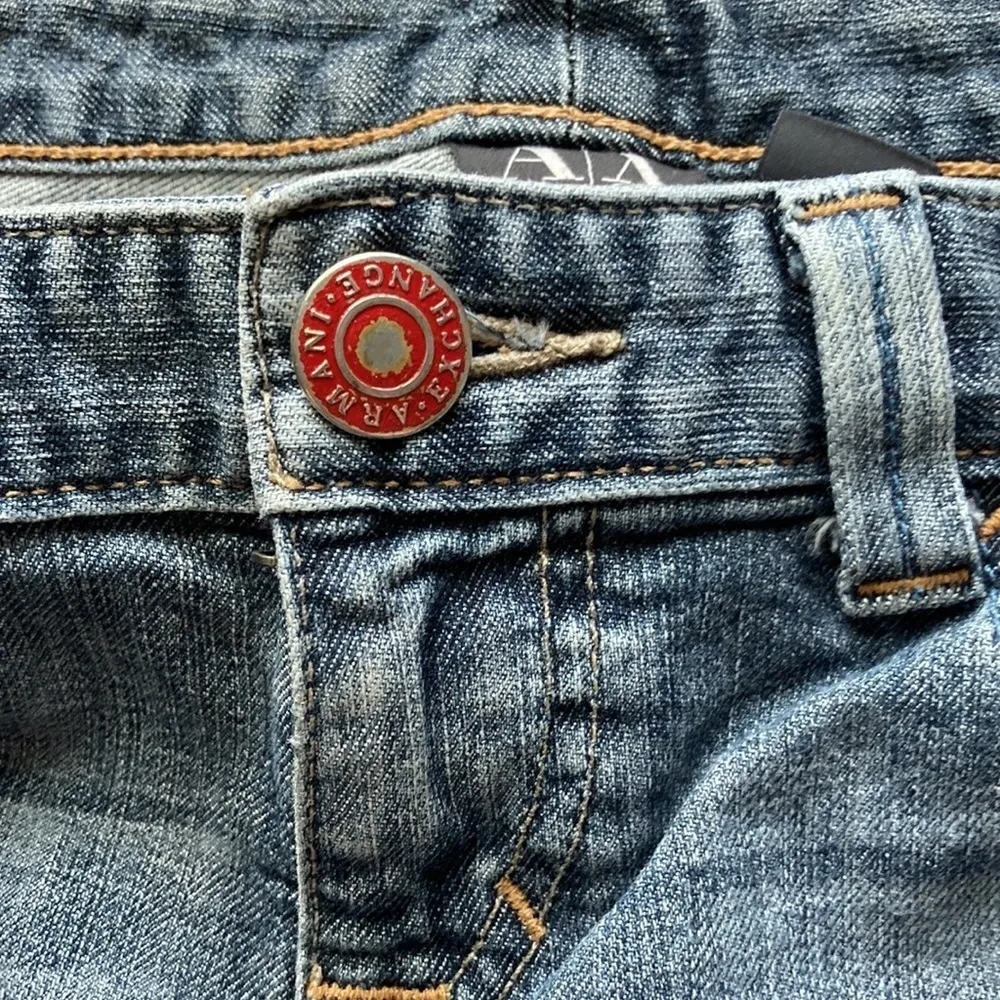 NWT Armani Exchange Low Rise Straight Leg Denim Jeans Women’s Size 2 Tall Blue - Image 3