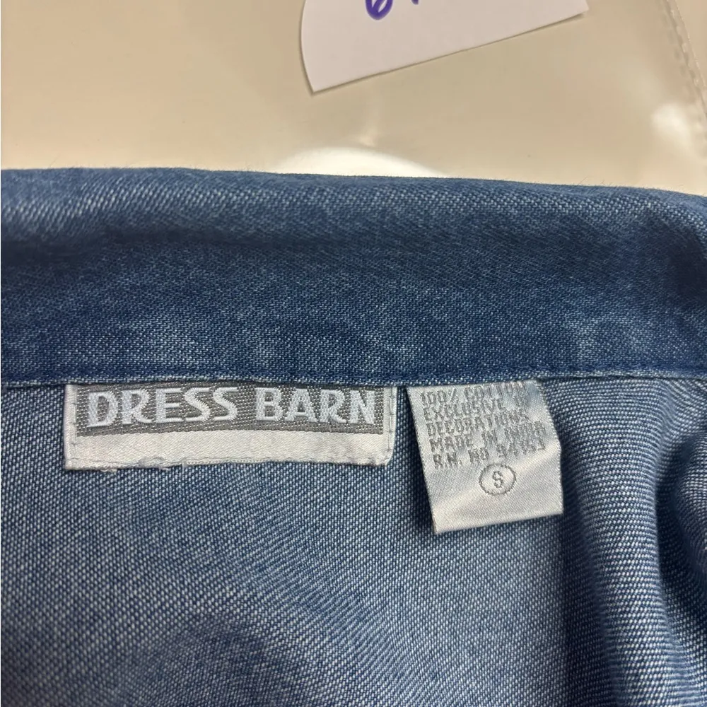 Vintage Dress Barn Appliqued Jungle Animals Denim Zip Jacket Size Small Zebra - Image 6