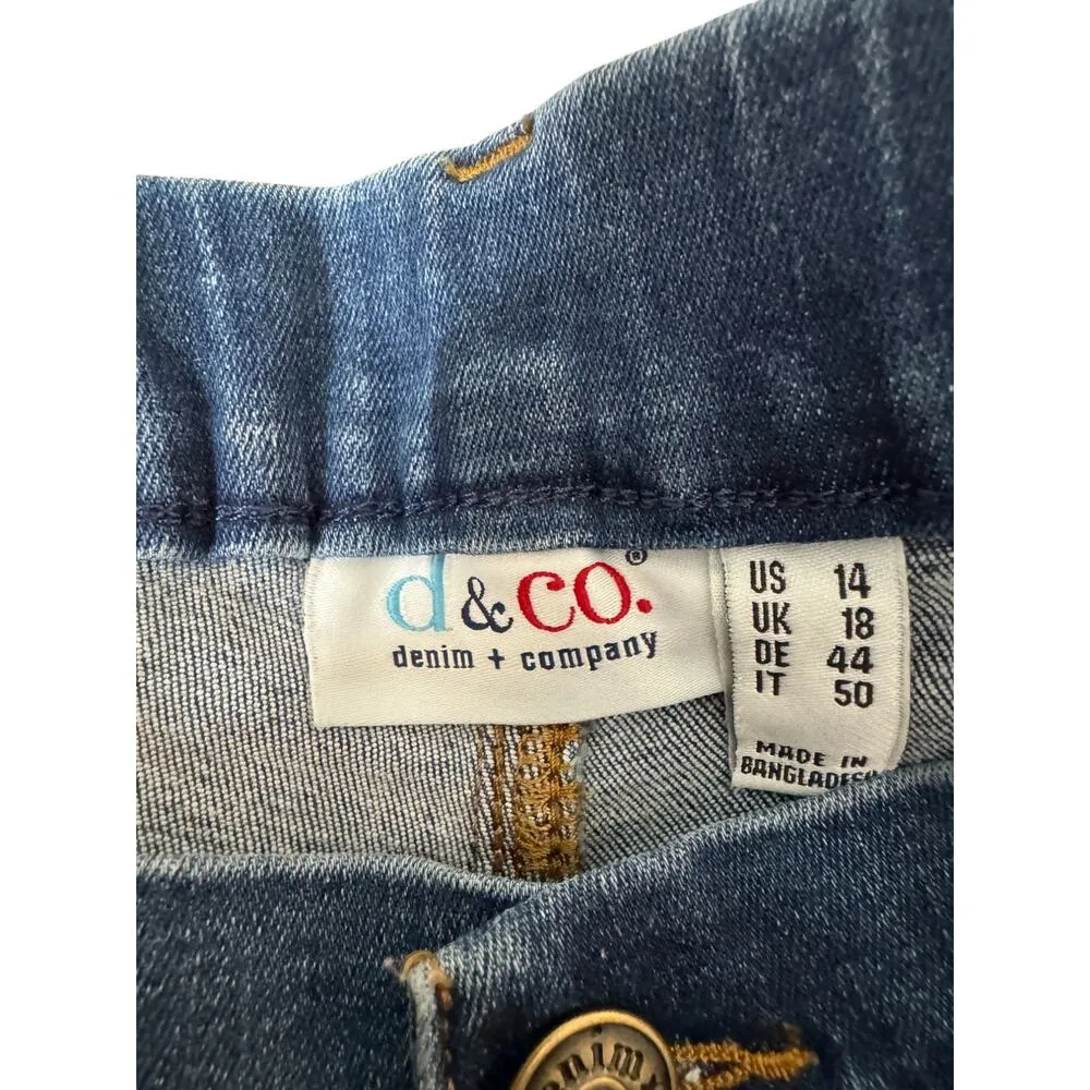 Denim & Co. Stretch Wide Leg Jeans with Seam Detail Medium Wash 14 Reg. - Image 13