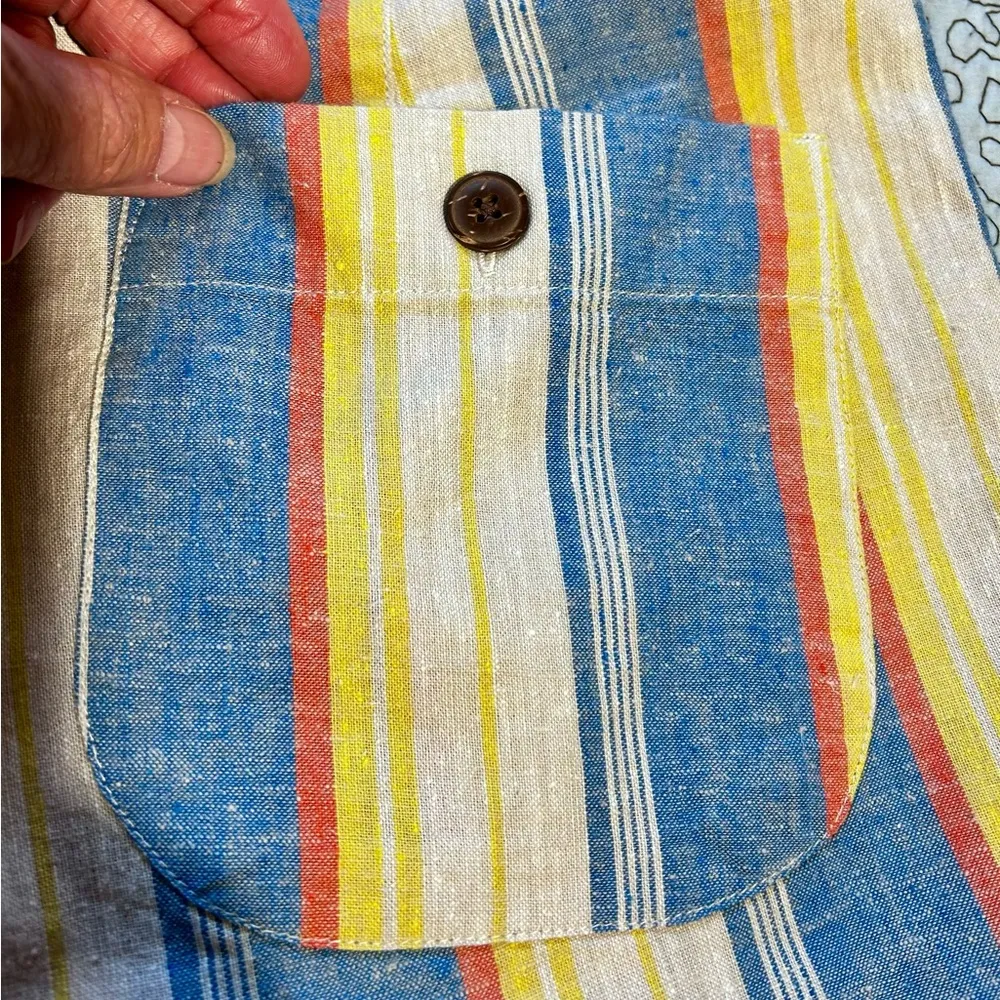 PATAGONIA Island Hemp Baggies Striped Rolled Cuff Lightweight Shorts Womens 2 - Image 7