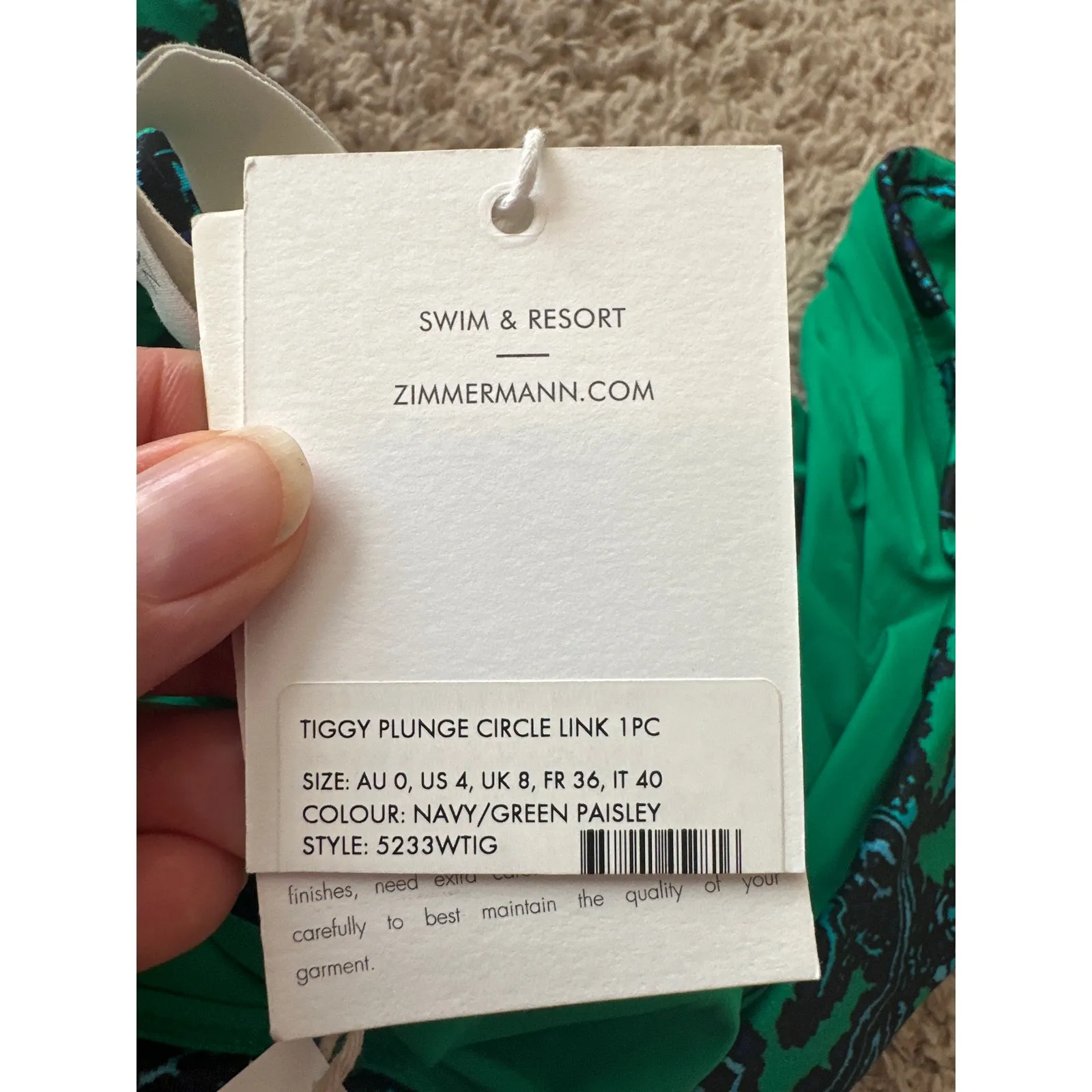 Zimmermann Tiggy Plunge Circle Link One-Piece Swimsuit NWT Size 4 - Image 6