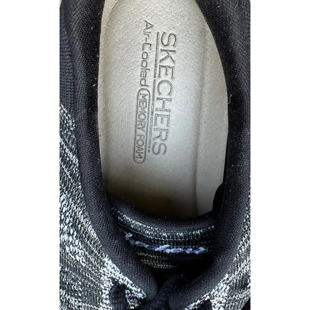 SKECHERS Air Cooled Memory Foam Sneakers SN49872 Black Weave Women’s 8 Lace Up - Image 7