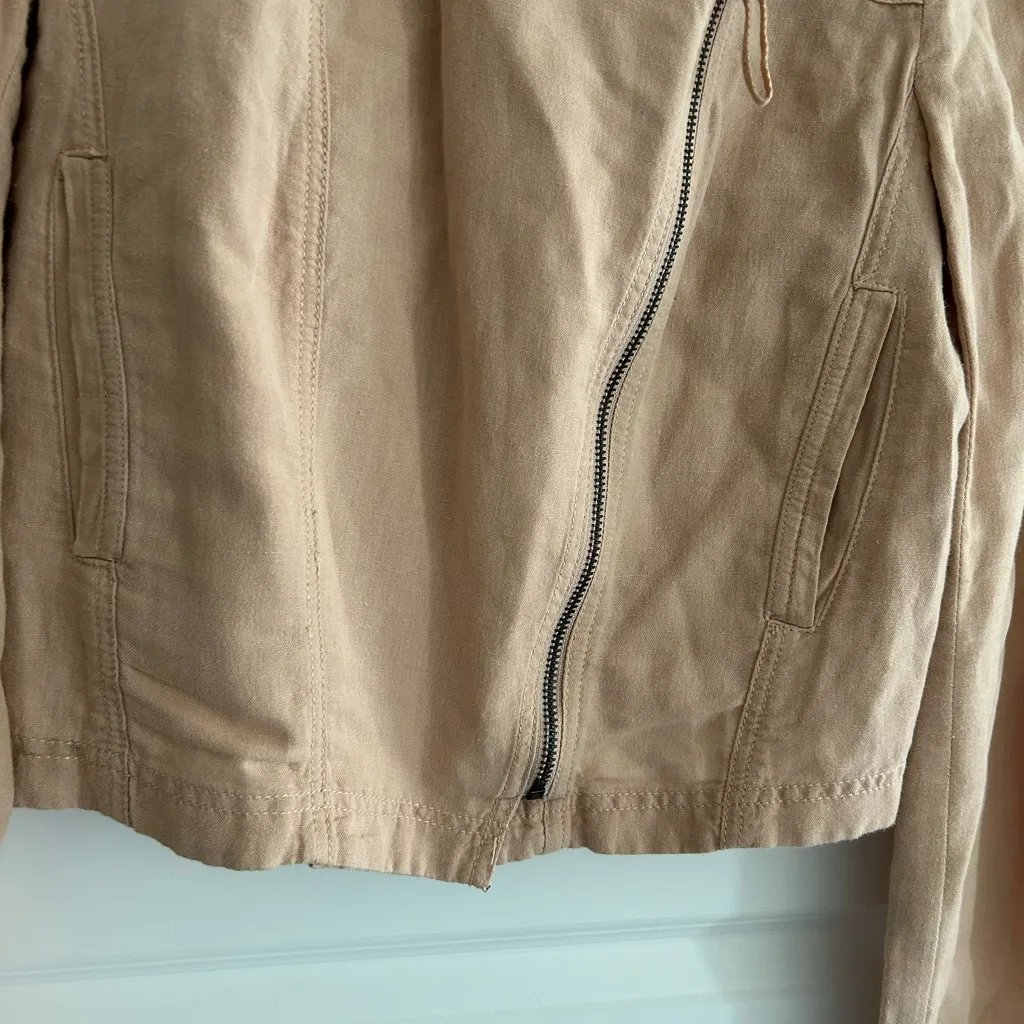 Free People Eyelet Detail Moto Jacket Blush Pink Size 6 - Image 5