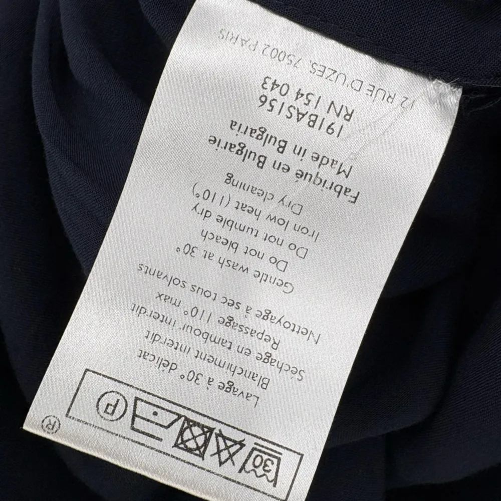 Sézane Pacome Floral Wrap Mini Skirt | Sz 36 (US 4) | Navy Blue Mini Daisy Print - Image 12