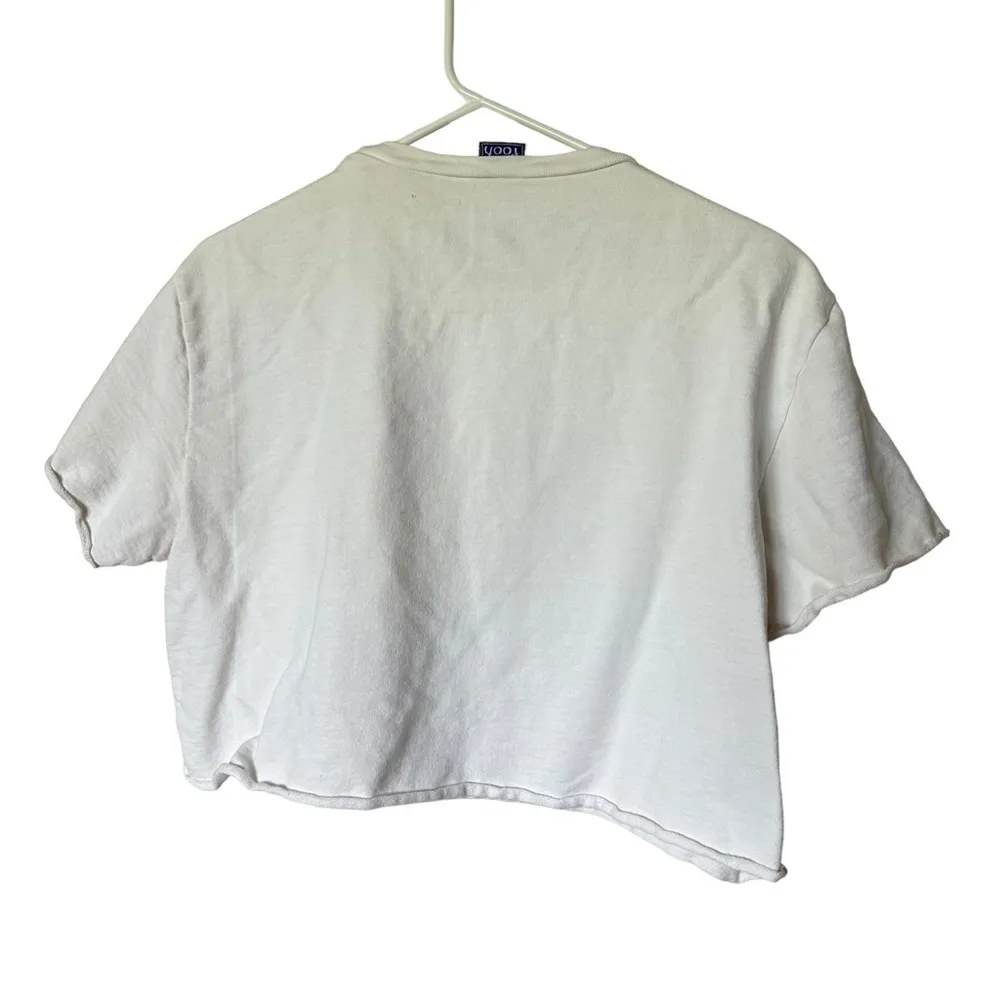 Vintage Disney Winnie The Pooh White Cropped Crop Top large - Image 2