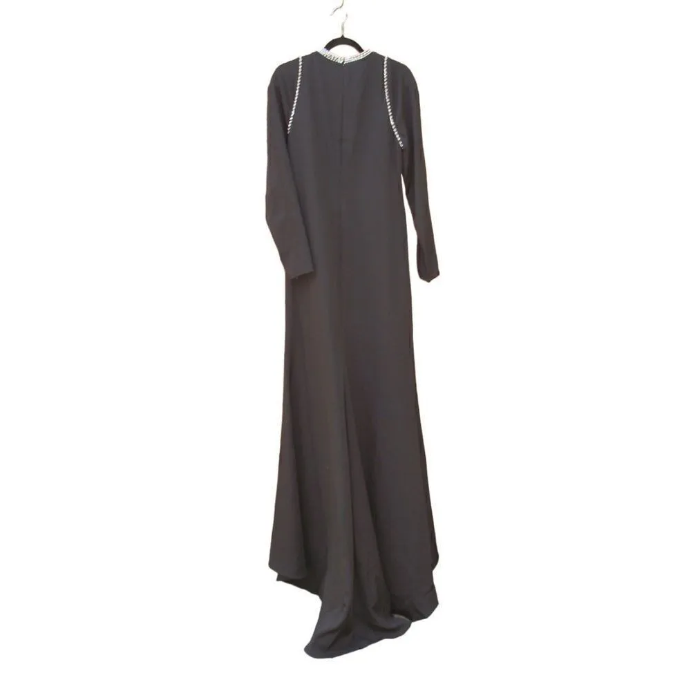 NWT Mac Duggal Raglan Long Sleeve Black Gown - Image 9