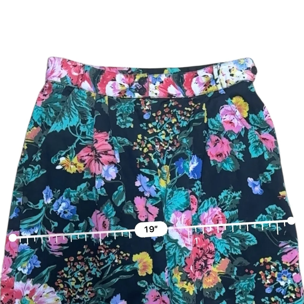 Vintage Casual Black Bright Floral Denim A - Image 12