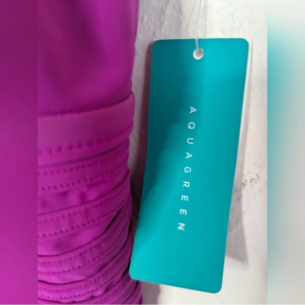 NWT Aqua Green Women's Swimwear in Vibrant Pink/purple size 16 - Image 6