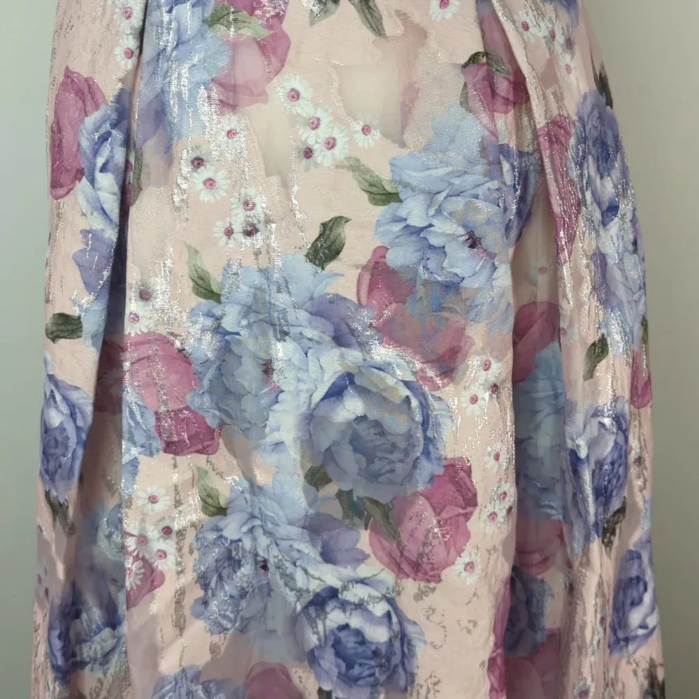 Aidan Mattox‎ Floral Print Crepe One-Shoulder Ball Gown Dress - Image 5