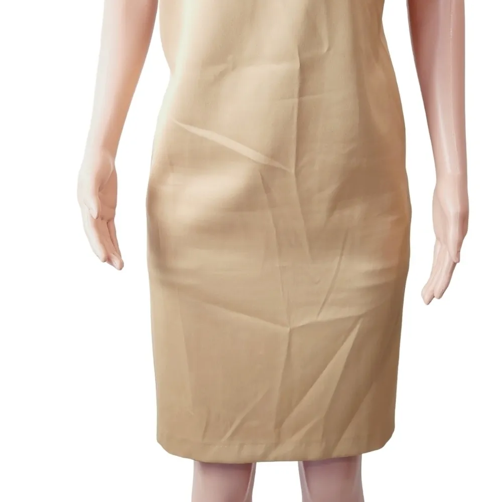 WORTHINGTON Creamy Light Gold 2 Piece Dress & Long Blazer / Coat Set Size: 18 - Image 5