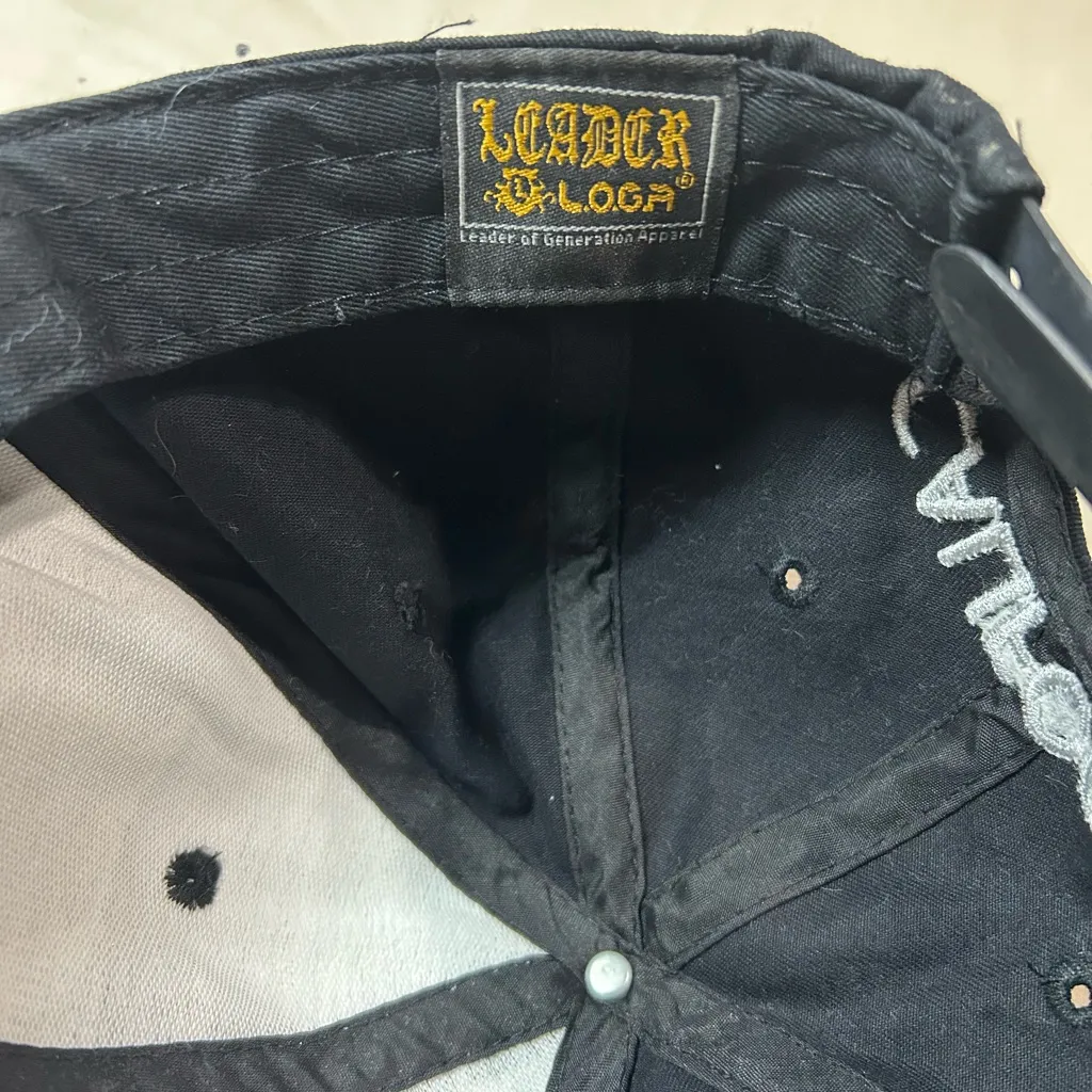 Floral California Republic Snapback Hat Black - Image 3