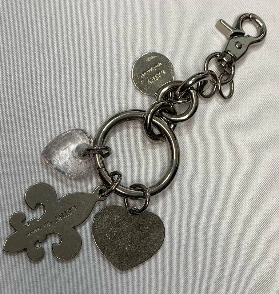 Womens Designer  Silver Charm Key Chain Ring For Purse - Image 5