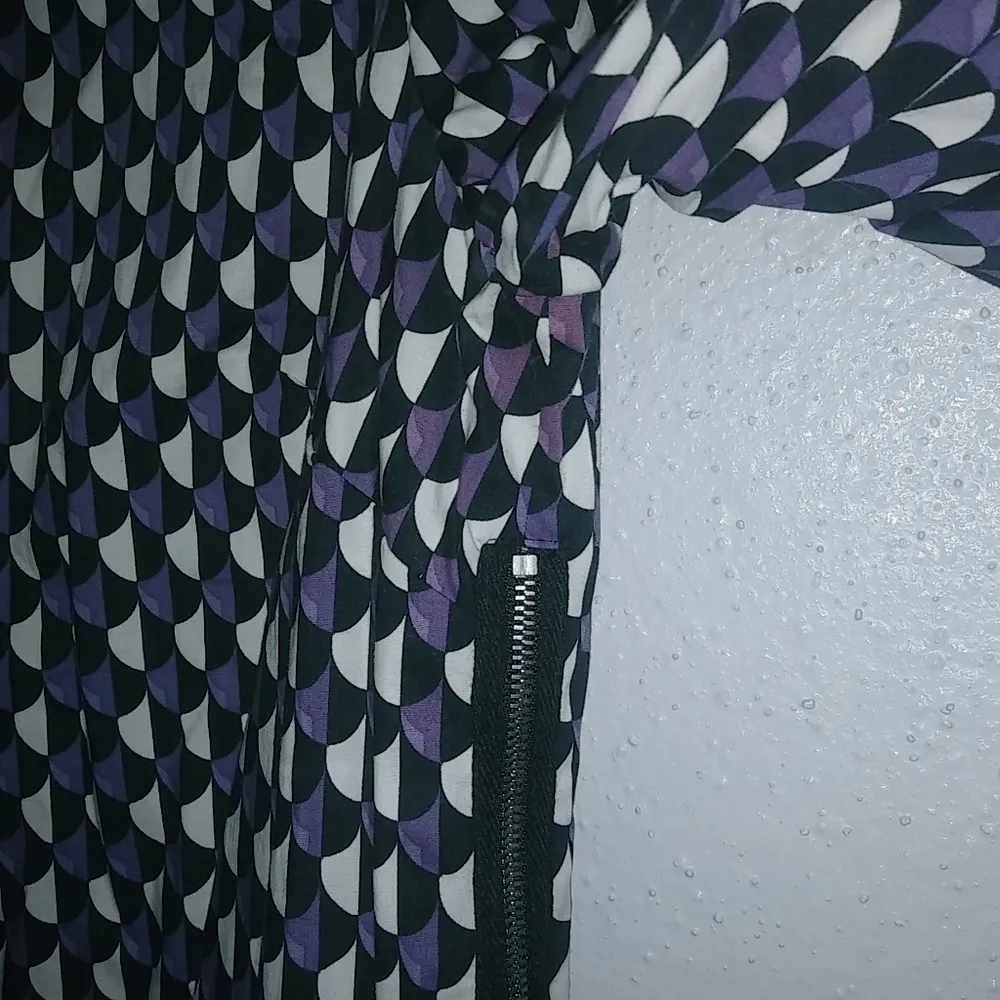 J. Crew 4 Long Sleeved Career Workwear Shift Side Zippers Dress in Purple Black - Image 4